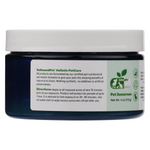Pet Sunscreen jar back label on dark blue body, ReNewedPet care & directions, 4 oz