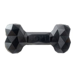 Diamond Bone Slow-Feeding Kauknochen aus dunklem Grau mit „BONE“-Prägung