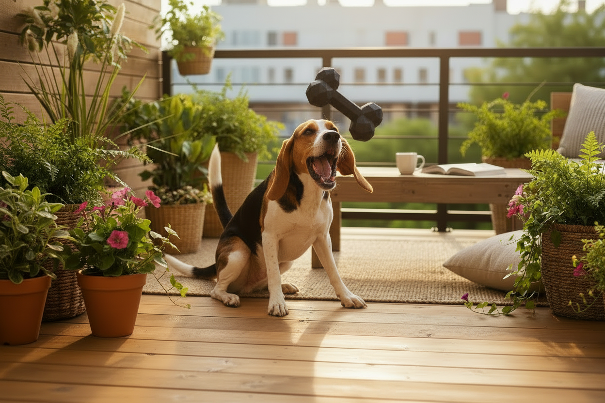 Diamond Bone Slow-Feeding Kauknochen in dunklem Grau