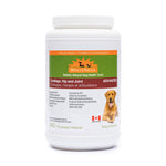 WellyTails cartilage, hip & joint dog supplement bottle with green label, front view