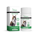 Cat multivitamin supplement box and bottle set, 80 tablets each