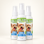 Salmon-flavored dog oral care gel bottles with pump sprayers, 3-pack