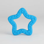Blue star-shaped rubber chew toy with raised paw nubs around the edges.