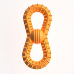 Orange molar ball dog toy, bite-resistant spikes and ridged center