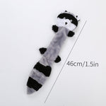 Gray and black animal plush squeaky pet toy with 46 cm length