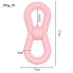 Cherry Blossom Powder molar ball toy, pink double-oval ring, 7cm x 15cm