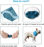 Turquoise cooling bandana being soaked and wrung, breathable mesh fabric