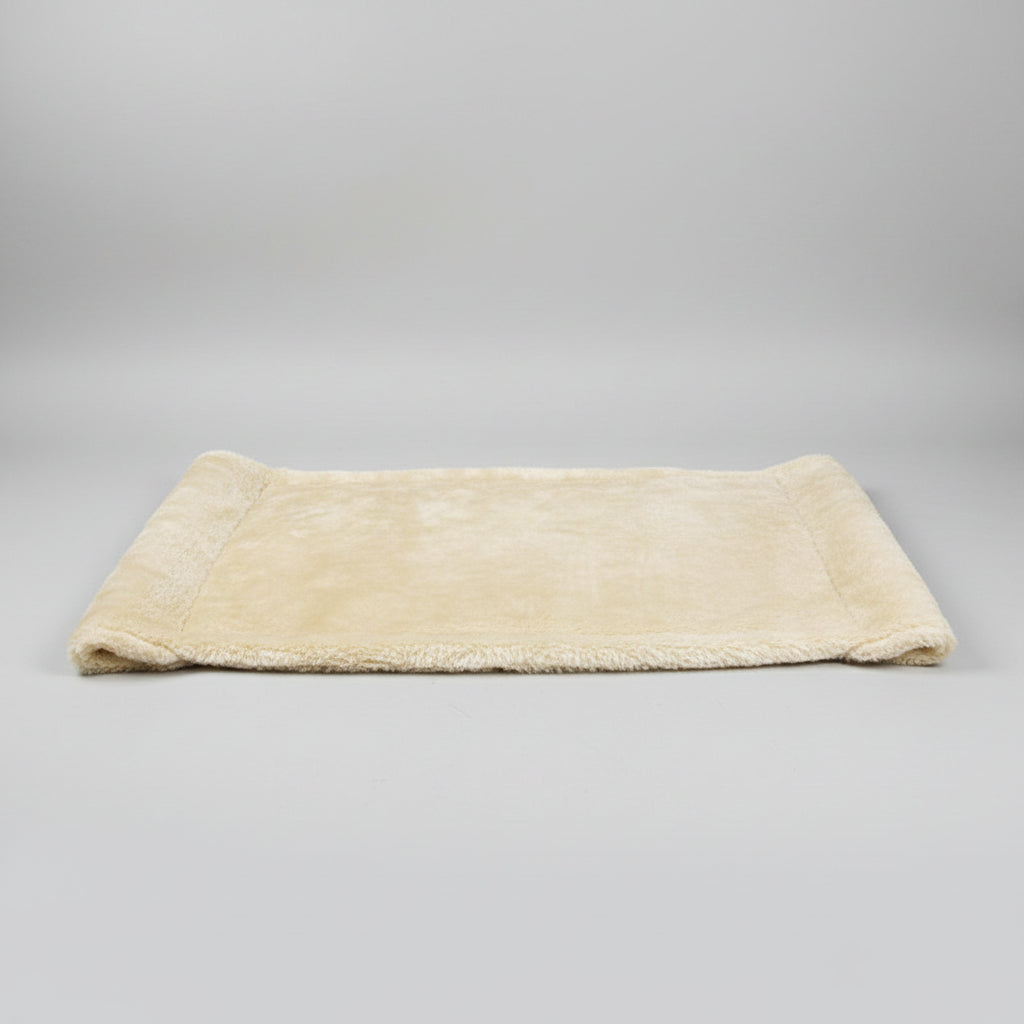Cat hammock replacement pad in beige plush fabric