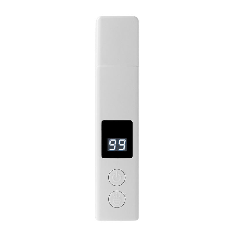 White electric pet nail polisher with digital 99 display and two buttons