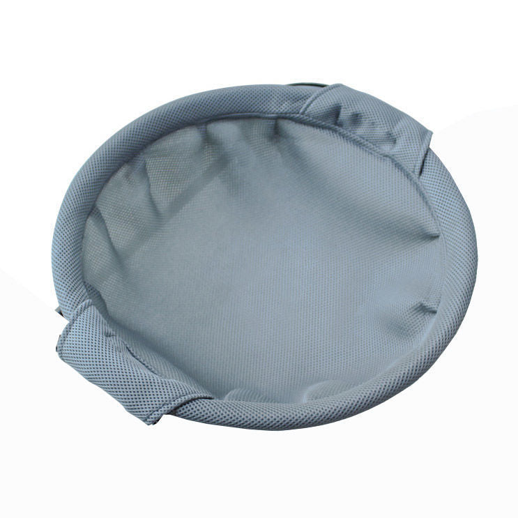 Blue-gray pet hammock bed insert with breathable mesh and reinforced fabric rim