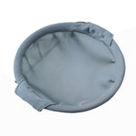 Blue-gray pet hammock bed insert with breathable mesh and reinforced fabric rim