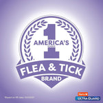 Flea and tick brand badge graphic with laurel wreath and number 1