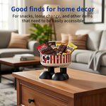 Elevated stainless steel pet bowl with red-and-white striped wrap and black pedestal feet