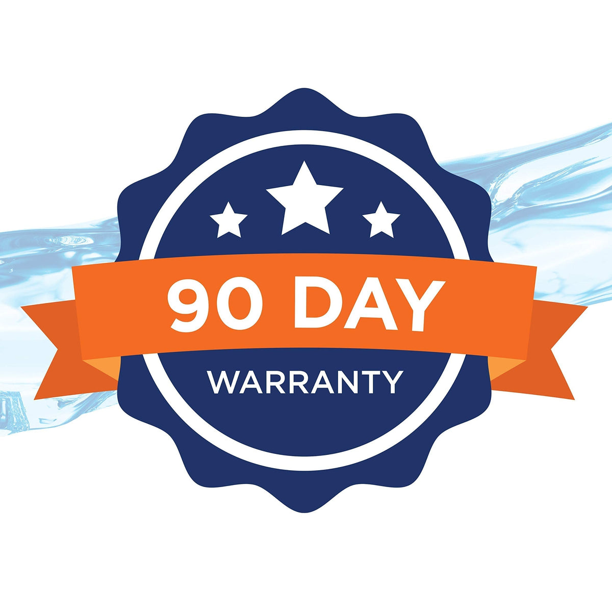 90 day warranty badge icon for aquarium cleaning magnet