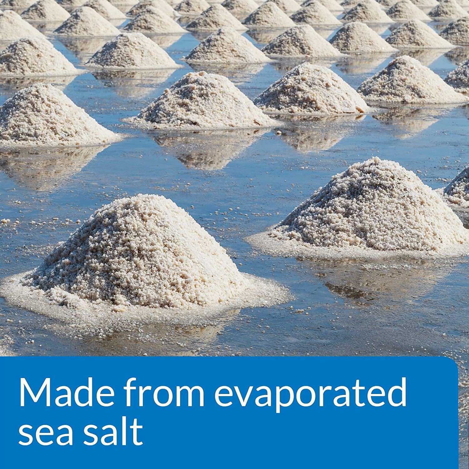 Mounds of evaporated sea salt crystals for Aquarium Salt treatment.