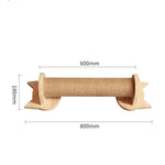 Sisal-wrapped scratching roller on a wooden wall-mounted base