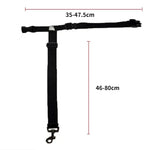 Black pet car seat belt & harness length measurement 35–47.5 cm and 46–80 cm