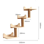Modular cat climbing frame with multiple perches on sisal-wrapped posts