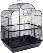 Bird cage seed catcher fitted under wire bird cage, black mesh