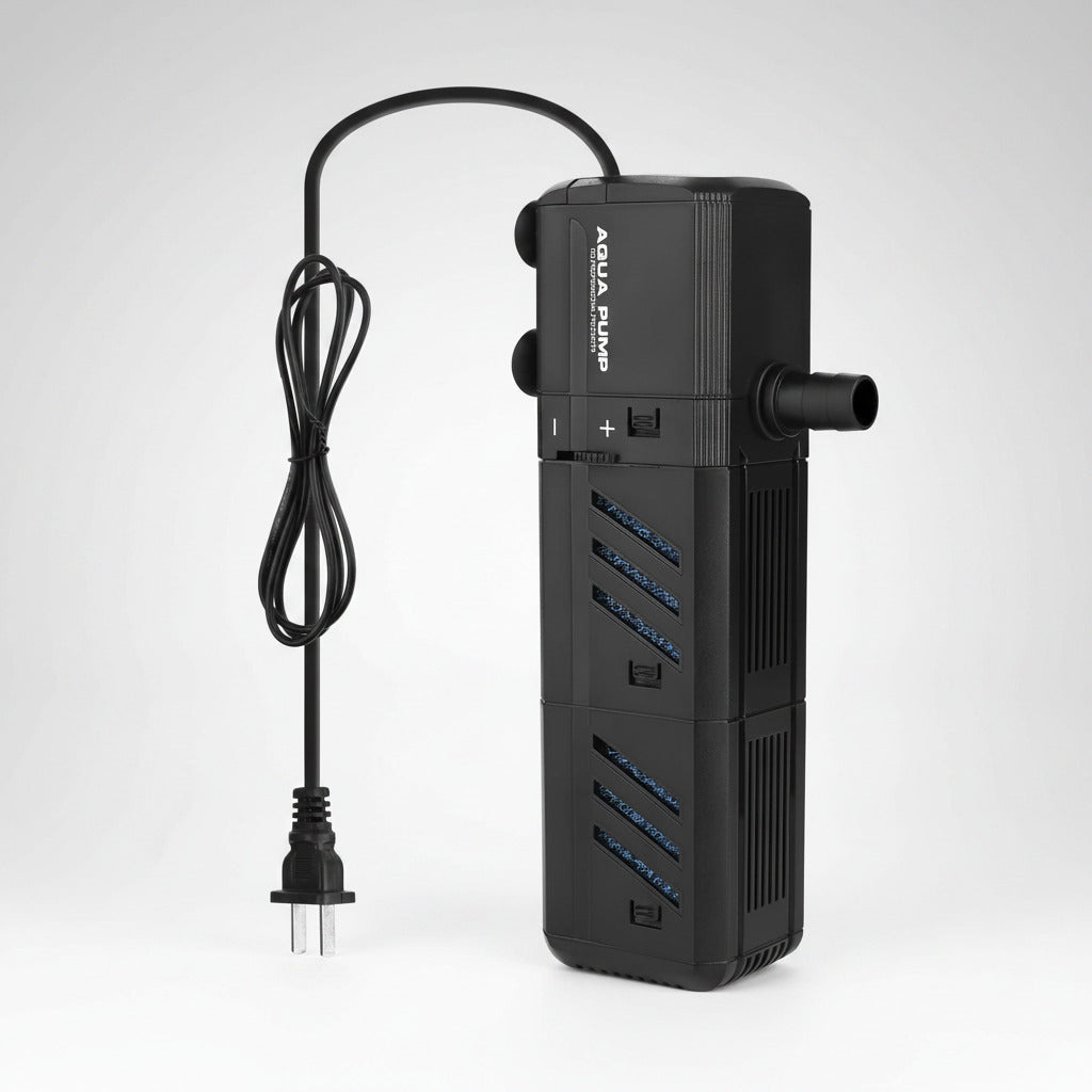 Pawrfection internal aquarium filter, black with outlet and power cord