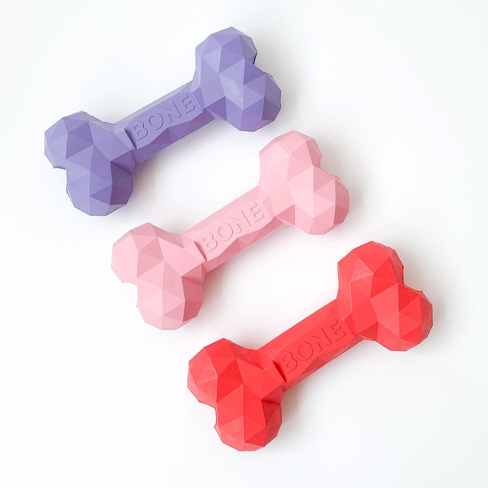 Diamond Bone-Kauholz für Hunde in Lila, Rosa und Rot (Slow Feeding)