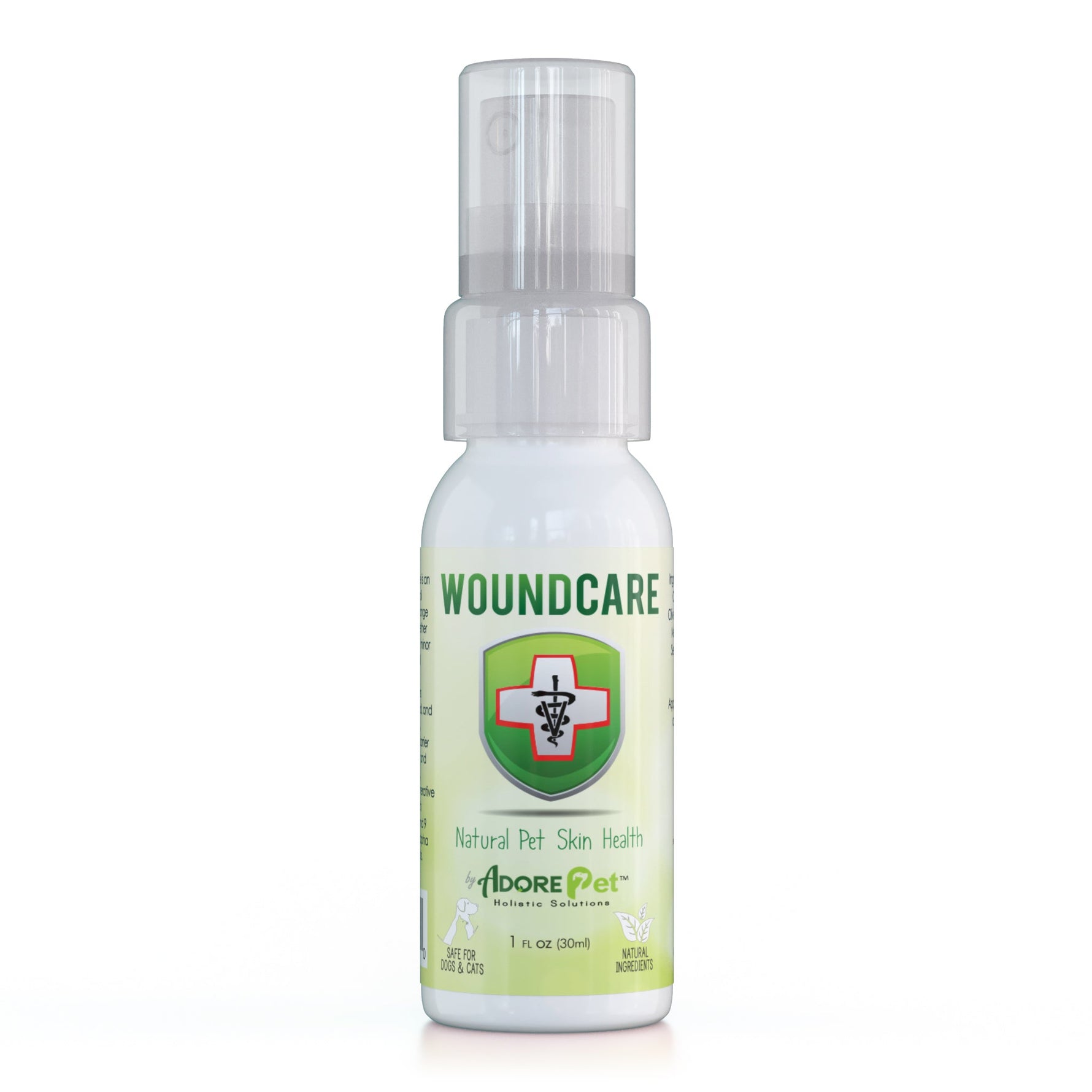 Adore Pet WoundCare spray bottle for natural pet skin health, 1 fl oz