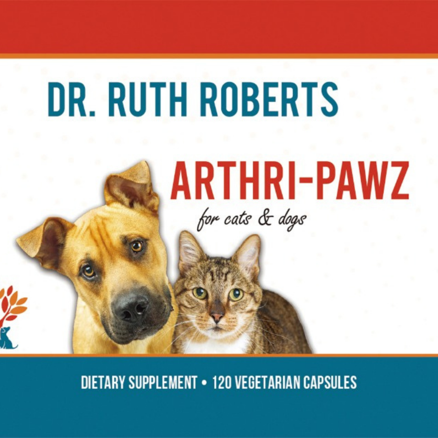 Joint support supplement label with Dr. Ruth Roberts and Arthri-Pawz branding