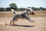 Plush squeaky brown football-shaped dog ball toy