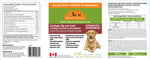 WellyTails cartilage hip and joint dog supplement back label panel, analysis and directions