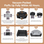 Vacuum-packed faux fur pet sofa bed with zipper cover and folded cushion pieces