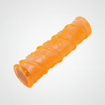Orange TPR glow-stick dog chew toy with LED and squeak