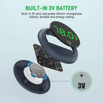 Built-in 3V battery digital aquarium thermometer, green LED reading 19.2°F