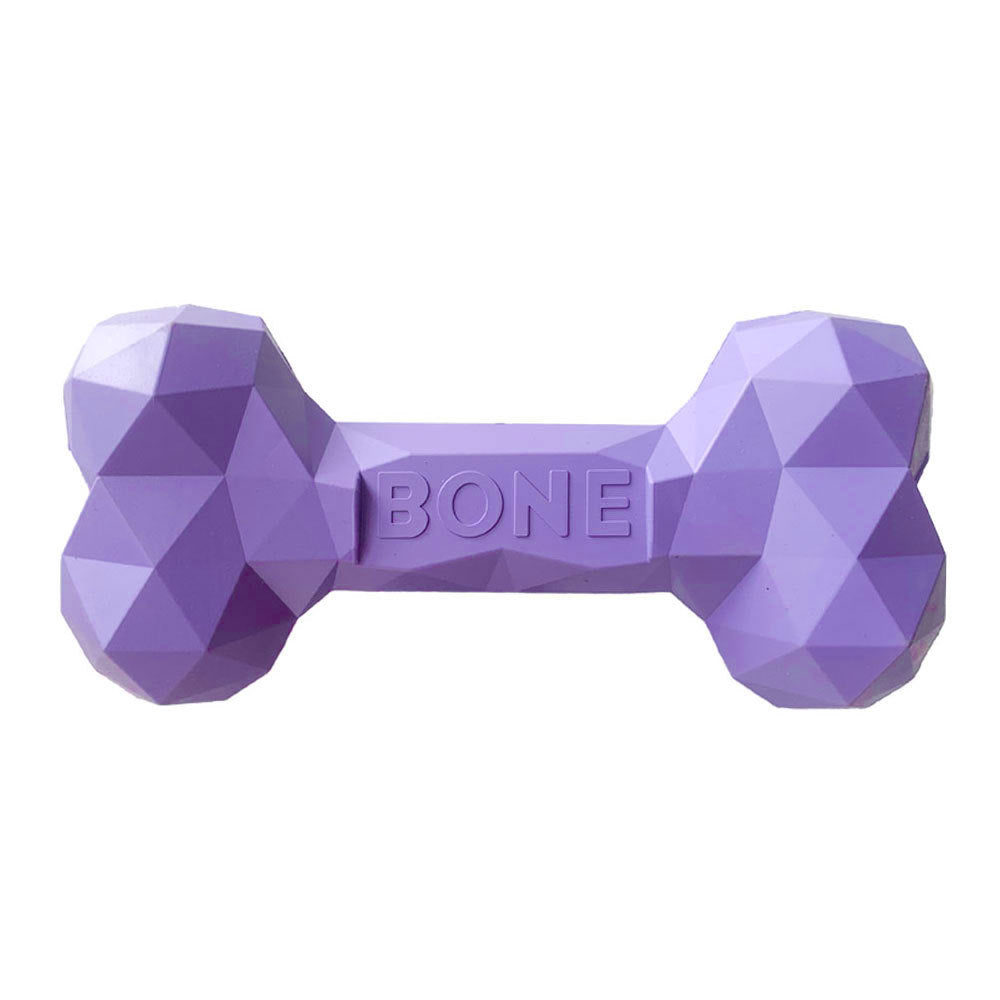 Diamond Bone Slow-Feeding Kauknochen in Lila mit „BONE“-Prägung