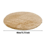 Electric heating pet bed mat, tan plush oval cushion shape