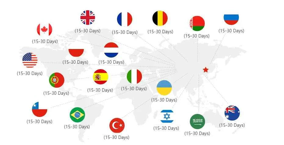 Pet car seat belt harness worldwide delivery map infographic with country icons