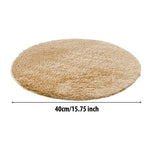 Electric heating pet bed mat, tan plush oval cushion shape