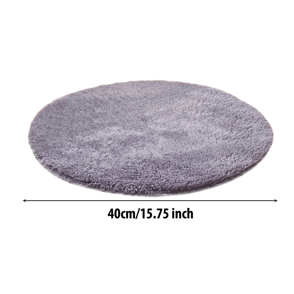 Electric heating pet bed mat, gray plush oval cushion shape