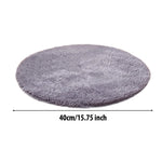 Electric heating pet bed mat, gray plush oval cushion shape