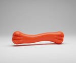 Jolly Bone floating dog toy, small/medium/large—orange rubber bone shape