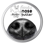 Blissful nose butter metal tin with black dog nose label