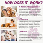 Urinary tract support capsule supplement ingredient panel with dog and cat