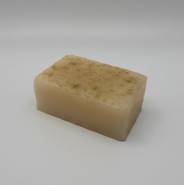 Beige pet soap bar, smooth rectangular block