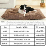 Brown shag plush pet sofa bed with black-and-white dog lying on the cushion