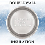 Double-wall insulated stainless steel feeder bowl base for lasting cool temperature