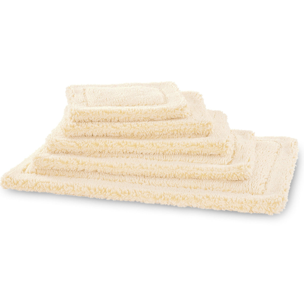 Natural/cream plush mat cat & dog bed with raised edges and textured fleece top