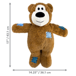 Kong Wild Knots bear plush with tan fur and blue rope-knot accents