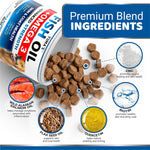 Yuma's Fish Oil +Omega 3 premium blend ingredients, including zinc, biotin, flaxseed oil