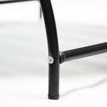 Black metal frame leg with screw detail for free-standing pet hammock bed