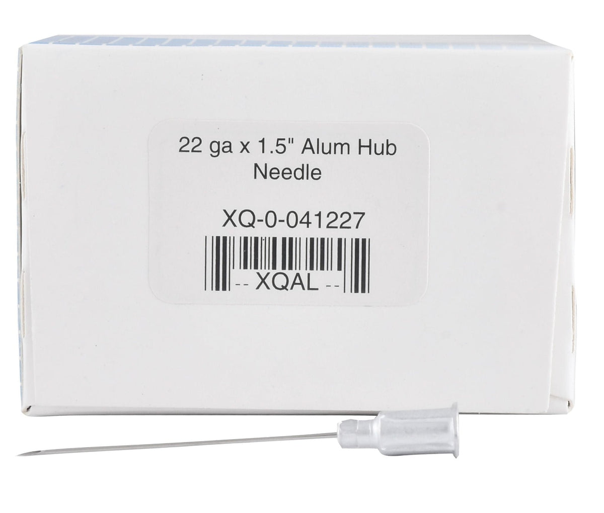 Aluminum hub needle, 22 ga x 1.5 in, in box with one needle
