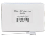 Aluminum hub needle, 22 ga x 1.5 in, in box with one needle
